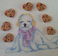 boton de madera en forma de corazon 